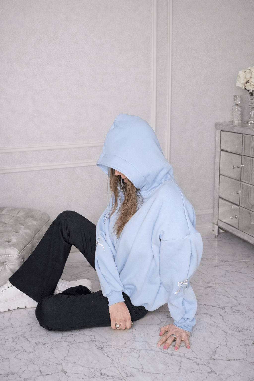Bluza kokarda kolor niebieski - obrazek 2