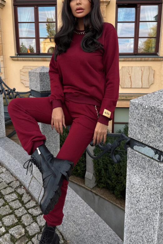 Dres łańcuch bordo