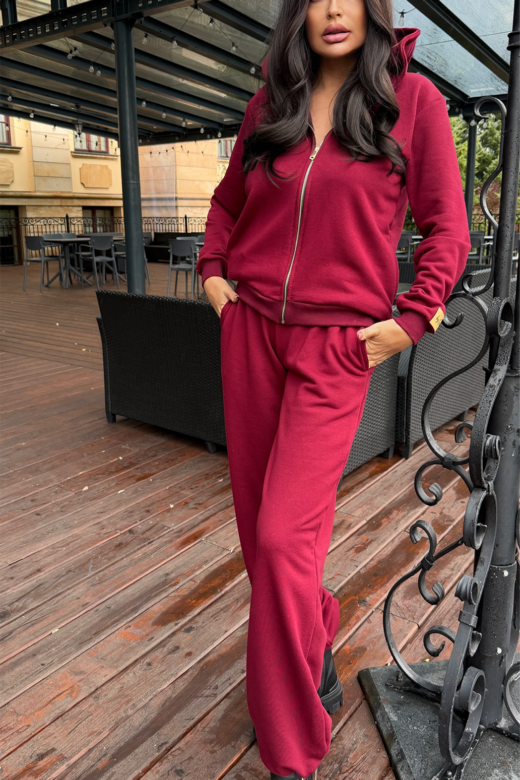 Spodnie szwedy bordo